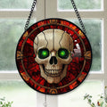 Haunt & Co Mom Christmas Gift - Halloween Vampire Skeletons Spooky Stained Glass Hanging Ornament - Silver & Gold Christmas Tree Decor, Holiday Gift for Family & Friends, Collectible 2025