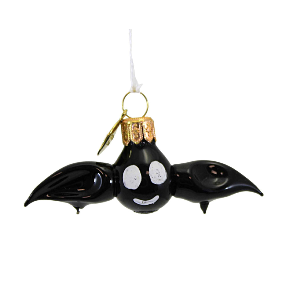 Haunt & Co Morawski 1.00In Mini Black Bat, Glass, Ornament Halloween Small Size 11470
