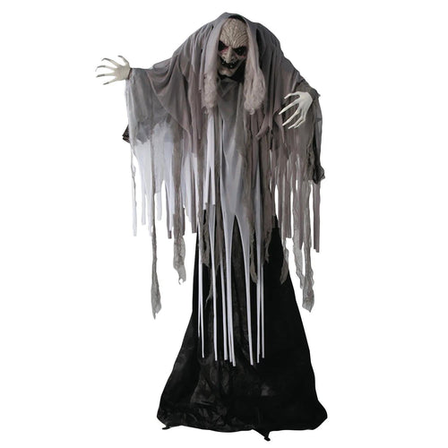 Haunt & Co 5 Ft. 5" Animated Standing Wrinkled Reaper with Hair