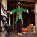 Haunt & Co 6 Ft. Light-Up Hanging Animated Scarecrow