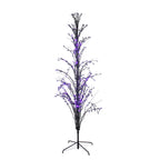Haunt & Co Pre-Lit Cascade Outdoor Halloween Twig Tree - 6' - Purple Lights