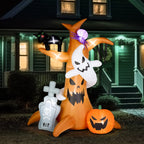 Haunt & Co OverPatio 7.8' Halloween Inflatables Outdoor with 9pcs LED Lights