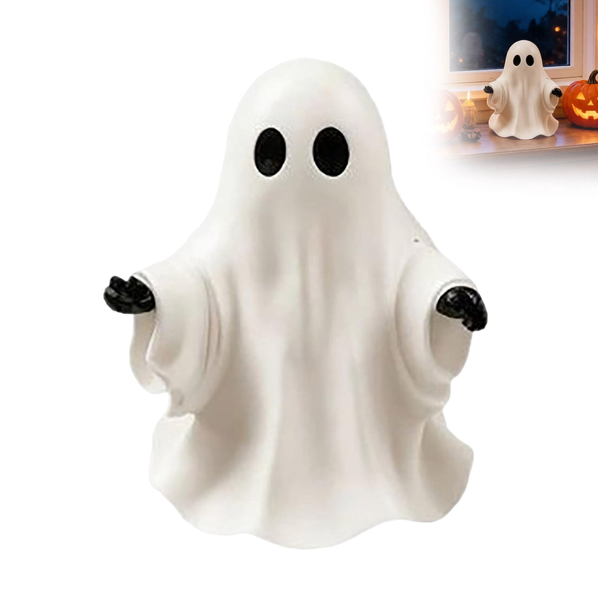 Haunt & Co PLLFRLRT Cute Halloween Decorations Resin Tabletop Statue Ghost Ornaments Mantel Shelf Party Home Decors