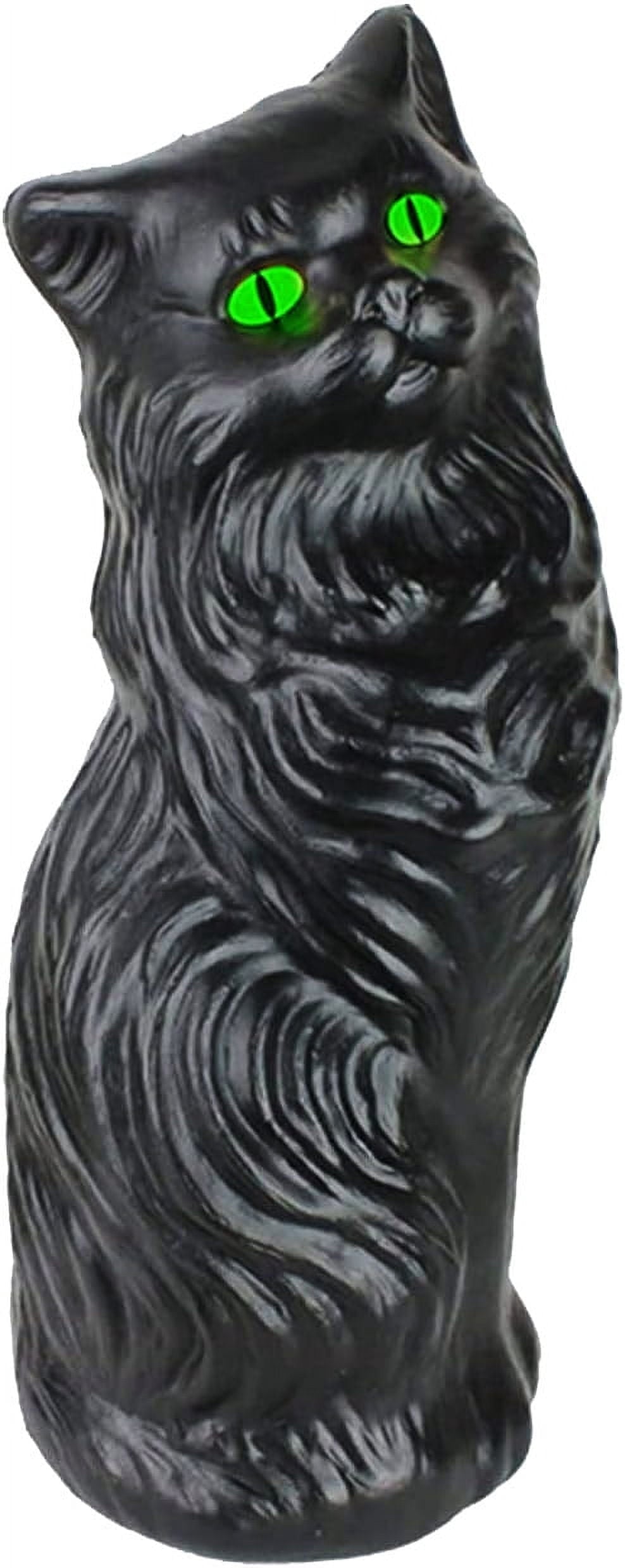 Haunt & Co PMU Halloween Black Cat - Blow Mold Plastic Cat Statue - Perfect Décor for Halloween, Home, Yard, Lawn, Garden, Indoor and Outdoor - Best