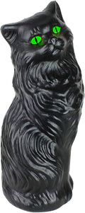 Haunt & Co PMU Halloween Black Cat - Blow Mold Plastic Cat Statue - Perfect Décor for Halloween, Home, Yard, Lawn, Garden, Indoor and Outdoor - Best