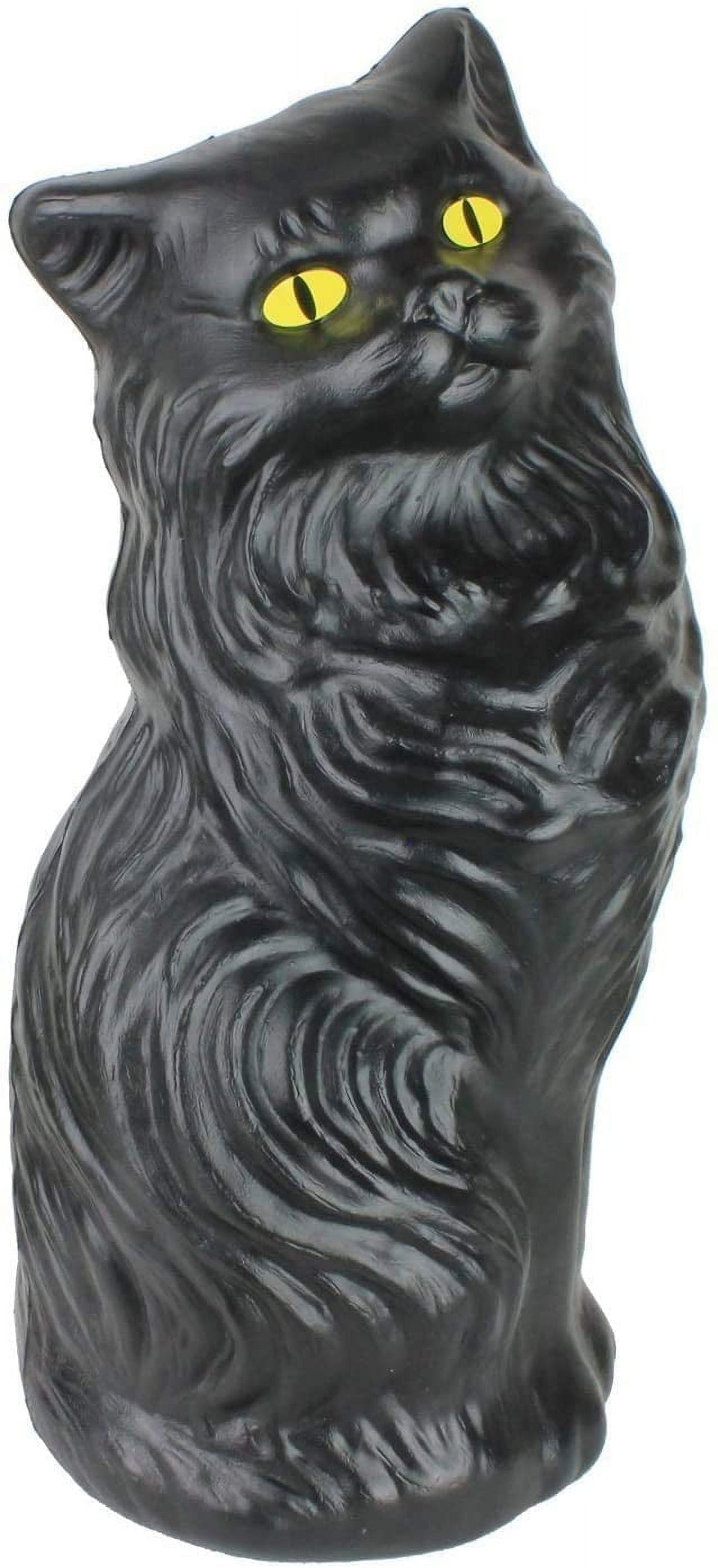 Haunt & Co PMU Halloween Black Cat - Blow Mold Plastic Cat Statue - Perfect Décor for Halloween, Home, Yard, Lawn, Garden, Indoor and Outdoor - Best