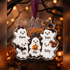 Haunt & Co Personalized Ghost Gathering Family Acrylic Halloween Hanging Ornament