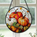 Haunt & Co Premium Christmas Gift - Halloween Orange White Ghosts Spookys Xmas Stained Glass Hanging Ornament - Festive Holiday Tree Decoration, Gift for Family & Friends, Collectible 2025