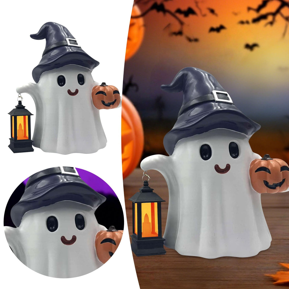 Haunt & Co SUYOLL Ghost Halloween Decorations Desktop Ornament For Home Party Festival Decoration Figurine