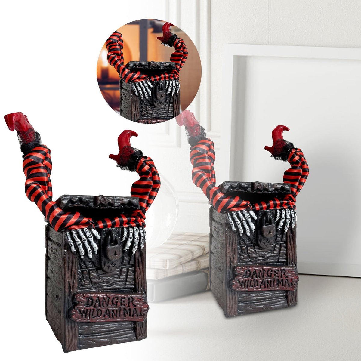 Haunt & Co SUYOLL Halloween Decorations Desktop Ornament For Party Decoration With Pumpkin Witch Skeleton Design Figurine Figurine