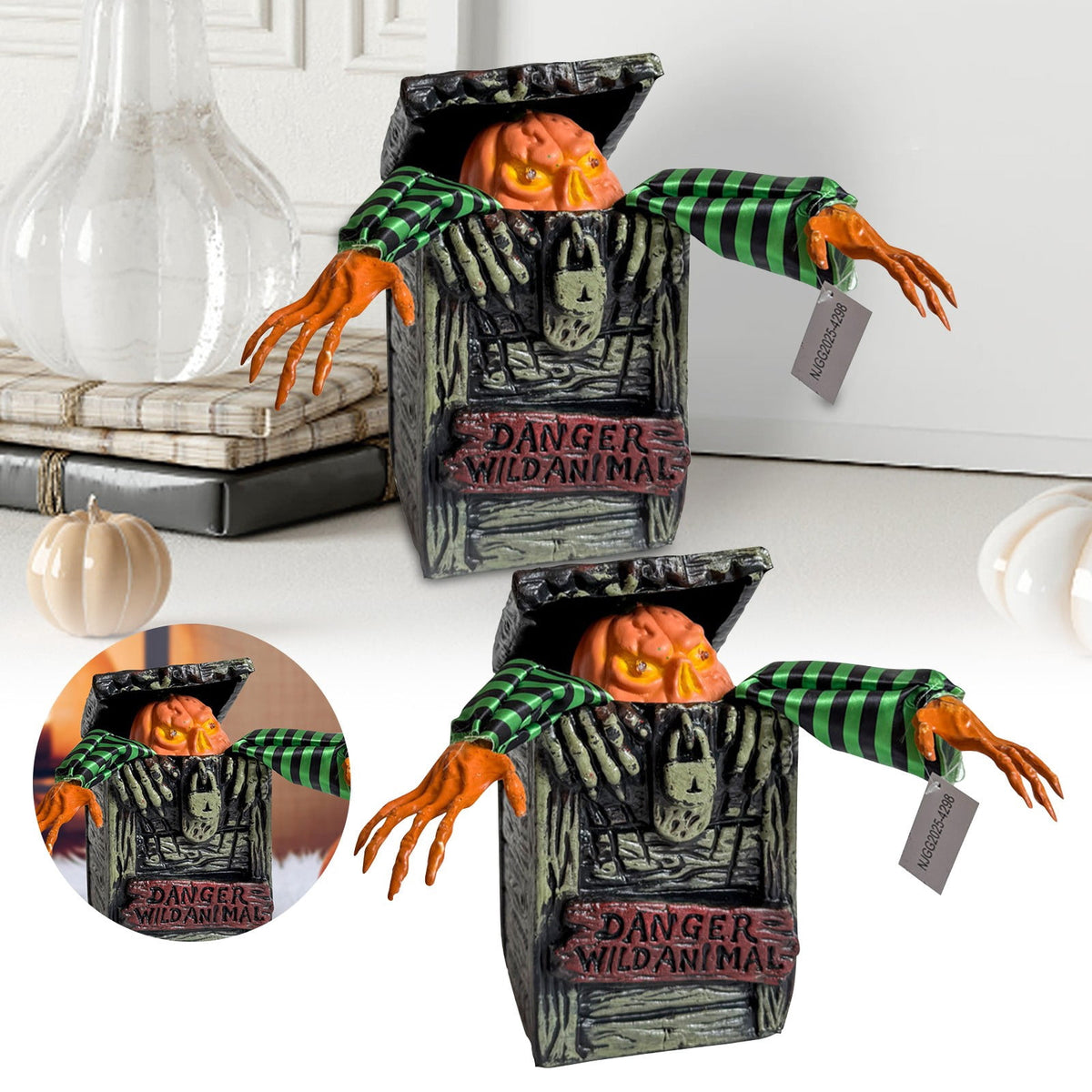 Haunt & Co SUYOLL Halloween Decorations Desktop Ornament For Party Decoration With Pumpkin Witch Skeleton Design Figurine Figurine
