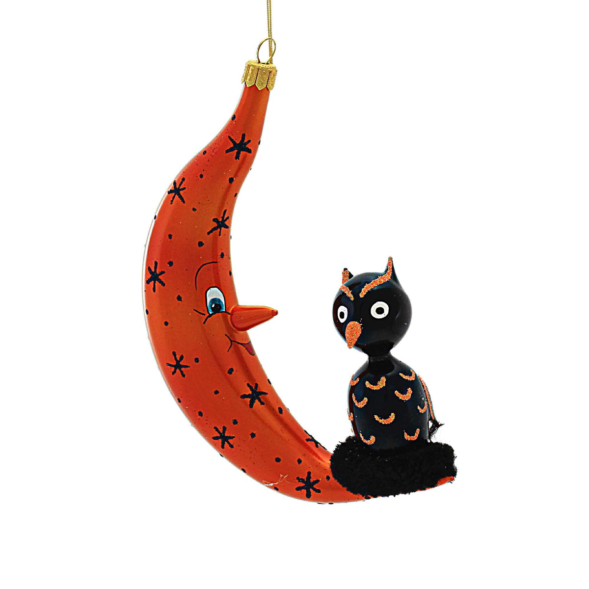 Haunt & Co Santa Land Night Guardian - 1 Glass Ornament 6.00 Inch, Glass - Halloween Ornament Crescent Moon 23D1010