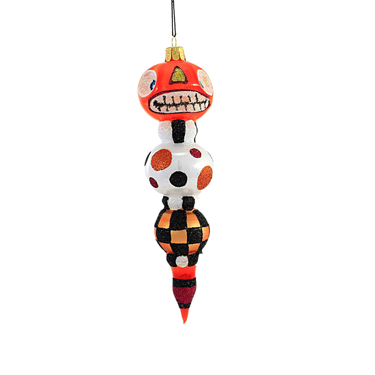 Haunt & Co Sbk Gifts Holiday Halloween Pumpkin Totem Drop Ornament Retro Style 33169Go148