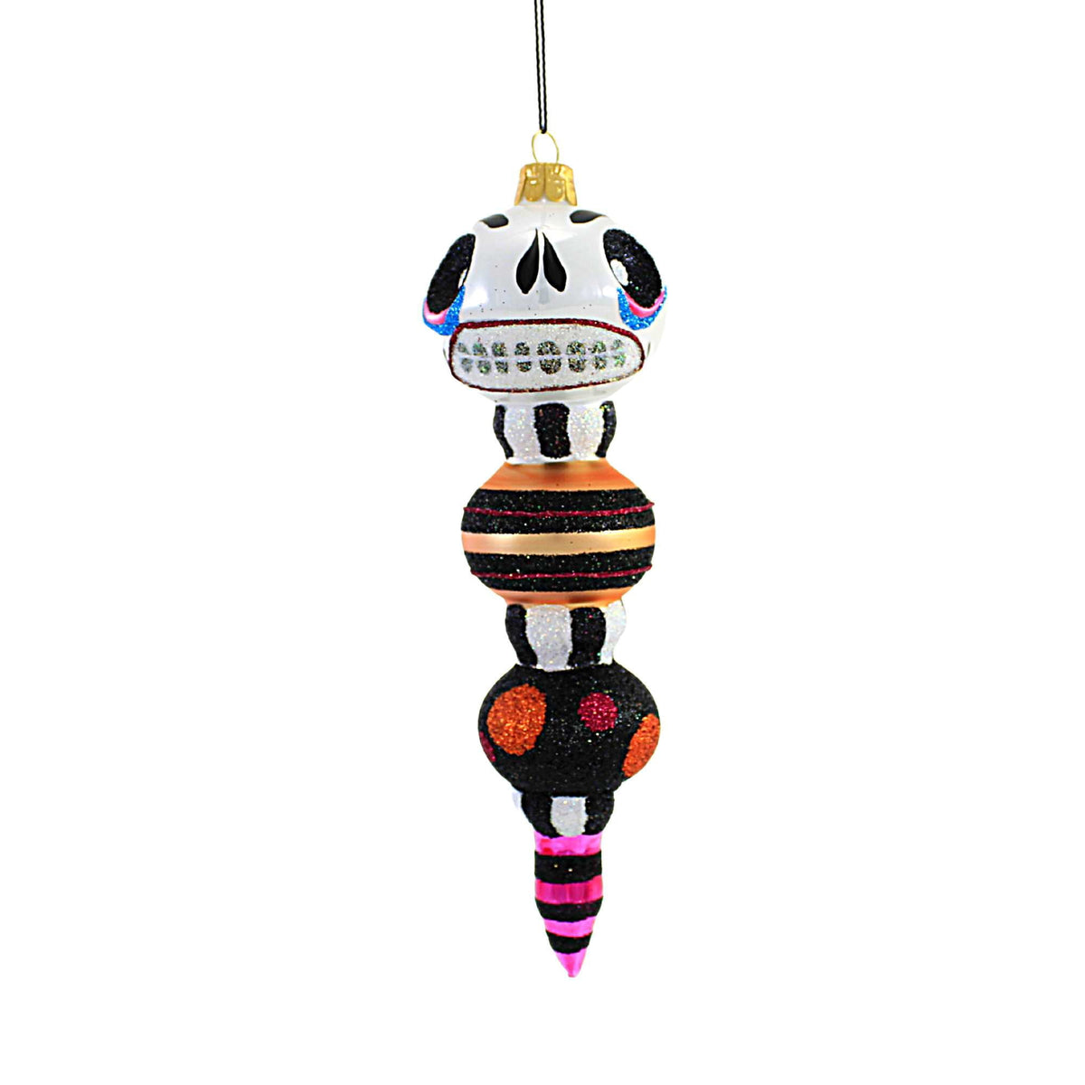 Haunt & Co Sbk Gifts Holiday Halloween Skeleton Totem Drop Ornament Retro Style 33169Go149