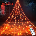 Haunt & Co Scidweet Outdoor, 500 LED Halloween Giant Spider Web Lights