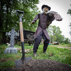 Haunt & Co 6ft Grave Robber Animated Halloween Prop Animatronic Haunted Cemetery Graveyard