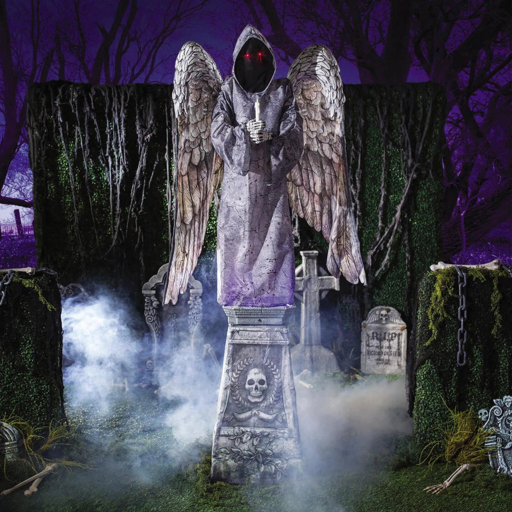 Haunt & Co 96" Cemetery Angel Animated Prop - Creepy