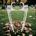 Haunt & Co Halloween Skeleton Stakes Decorations, Love Pose 2 Piece Hands Arms with Lawn Stakes
