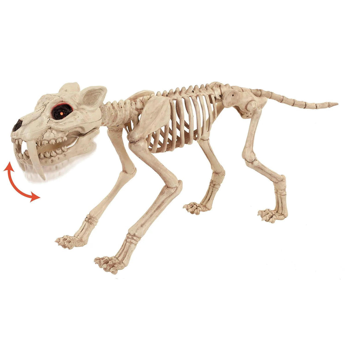 Haunt & Co USA SEW81896 18.5 in. Animated Light-Up Tiger Skeleton