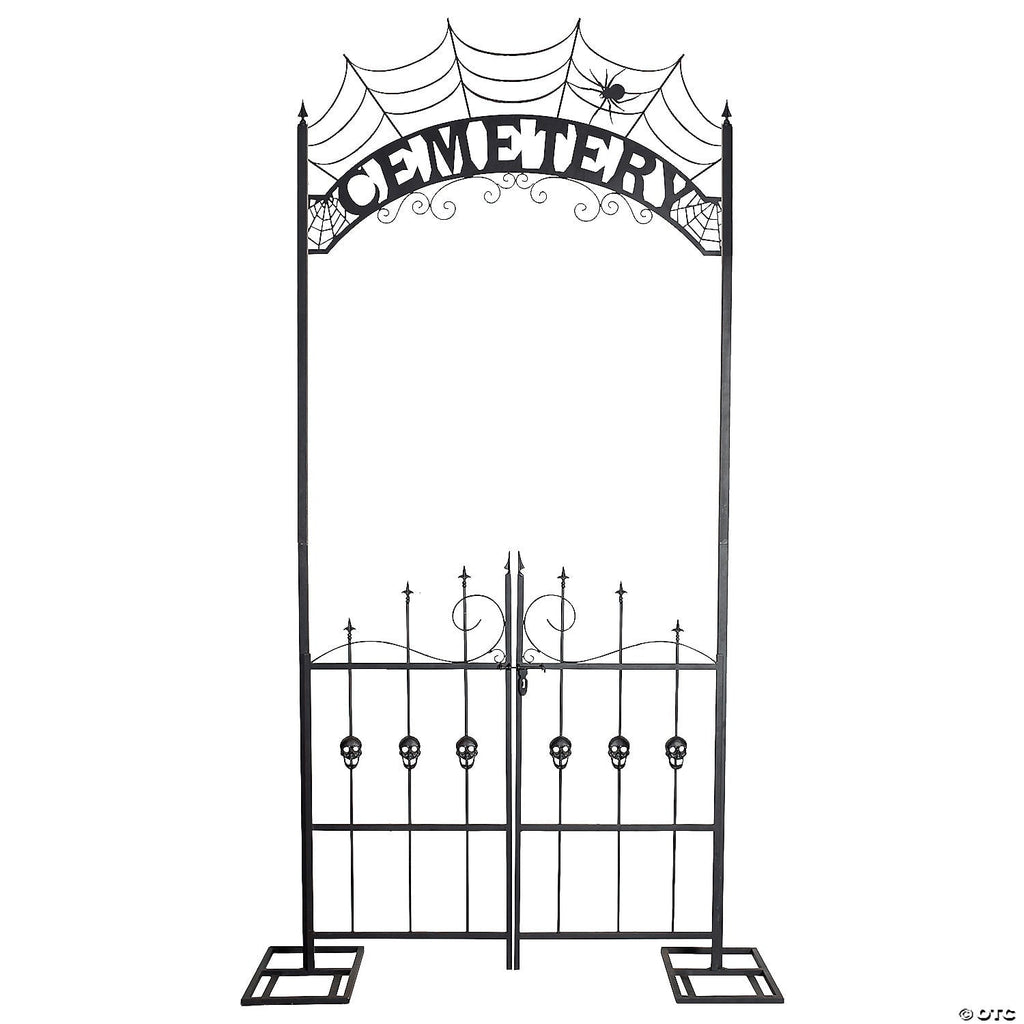 Haunt & Co Halloween Cemetery Archway Gate 8.5 Ft Haunted House Graveyard Entrance Prop