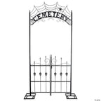 Haunt & Co Halloween Cemetery Archway Gate 8.5 Ft Haunted House Graveyard Entrance Prop