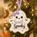 Haunt & Co Sweet Spooky Ghost Acrylic Halloween Hanging Ornament