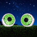 Haunt & Co 2 Pack Halloween Inflatable Eyes Decoration with Build-in LEDs,3 ft Blow Ups Green Eyes