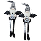 Haunt & Co Tcbosik 2 Pack Gnome Halloween Ornaments, Halloween Gnomes Decoration with Witch Hat, Lovely Fall Gnome Gifts for Friends Family, Black & White