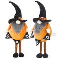 Haunt & Co Tcbosik 2 Pack Gnome Halloween Ornaments, Halloween Gnomes Decoration with Witch Hat, Lovely Fall Gnome Gifts for Friends Family, Black & White