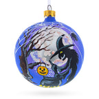 Haunt & Co The Witch on Halloween Glass Ball Christmas Ornament 4 Inches