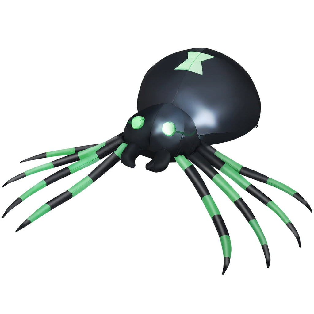 Haunt & Co Patiojoy 6FT Inflatable Blow-Up Spider With LED Lights Outdoor Yard