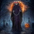 Haunt & Co 6' Animatronics Grim Reaper, Sound-Actived Party Deco