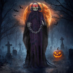 Haunt & Co 6' Animatronics Grim Reaper, Sound-Actived Party Deco