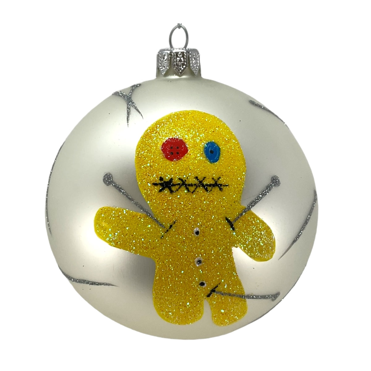 Haunt & Co Voodoo Doll Ball Ornament Polish Glass The Halloween Collection by Thomas Glenn