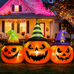 Haunt & Co 6FT Halloween Inflatable Pumpkins Decorations with LED Lights, Halloween Blow Ups Decoration for Home Party