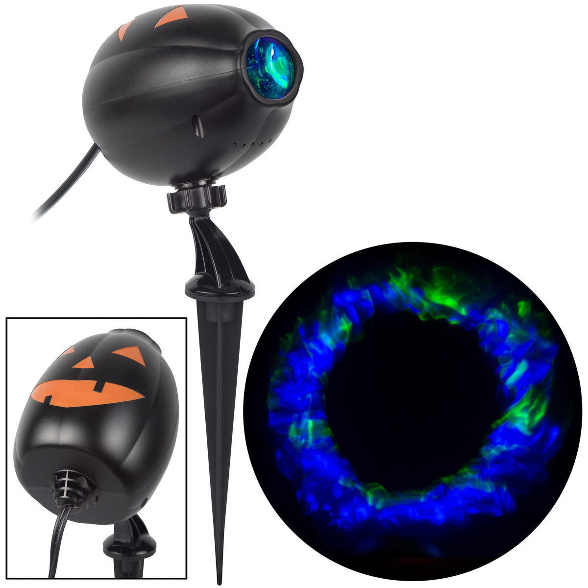 Haunt & Co Ring of Fire Multi-color LED Projector Lights Halloween Holiday Lighting, 5.59"