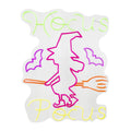 Haunt & Co Witch Sign Multicolor Halloween Décor with Neon LEDs, 1.9-Ft