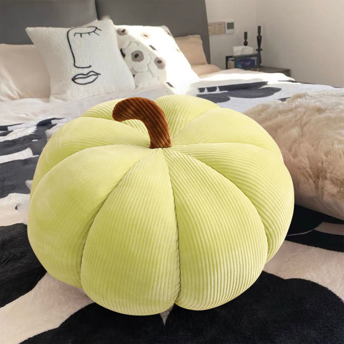 Haunt & Co XGFHYJEH Halloween Pumpkin Throw Pillow Cushions Decorations, Halloween Sofa Bed Pillowes Decoration Ornament for Indoor Outdoor, Halloween Scary Decor for Home Party, Patio Furniture Cushion