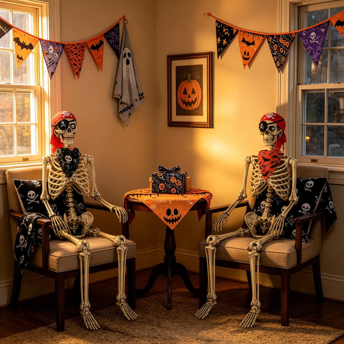 Haunt & Co Yescom Pirate Life Size Skeleton Poseable Full Size 5.6 Ft Haunted House 2026