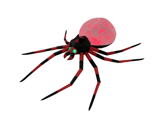 Haunt & Co 12FT Halloween Inflatable Spider with Disco Lights, Outdoor Yard & Garden Decoration, Party and Lawn Display, Pink