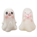 Haunt & Co Yucurem 2 Pack Halloween Bubbles Ghost Figurine for Ghost Lovers, Bubble Blowing Ghost Statue Ornament for Halloween Party Table Desk Tray Shelf Decor