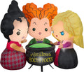 Haunt & Co ZHIYU 4.5 ft Tall Airblown Inflatable Hocus Pocus Sanderson Sisters Scene Disney