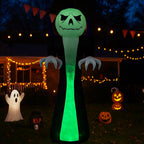 Haunt & Co 12 FT Halloween Inflatables Ghost Outdoor w/ Pumpkins Head