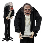 Haunt & Co 5FT Halloween Animatronic Grandpa w/ Candy Dish The Sound Activated Standing Halloween Prop