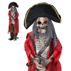 Haunt & Co 6.3FT Halloween Animatronic Pirate Standing Pirate The Sound Activated Halloween Prop