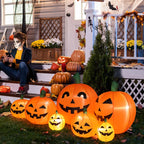 Haunt & Co 7 FT Halloween Inflatables Pumpkin, 7 Blow up Pumpkins w/ Build-in LEDs