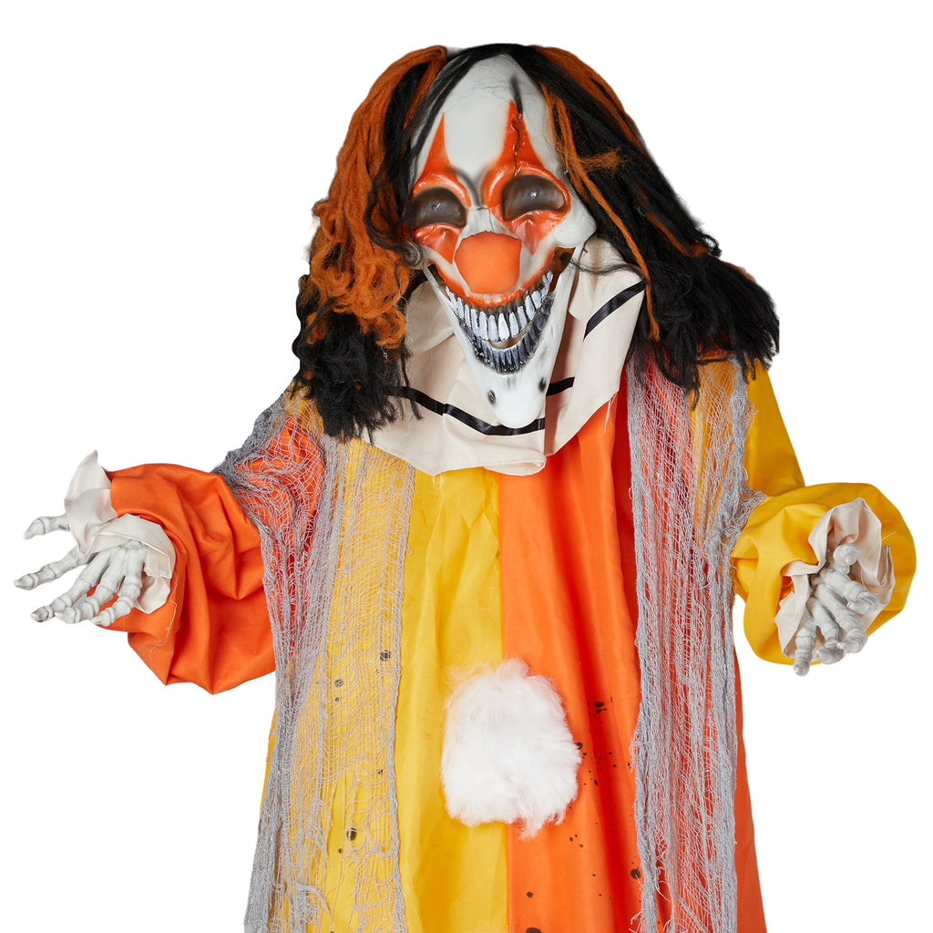 Haunt & Co 8.2 FT Halloween Animatronic Clown Standing Outdoor w/ Red Eyes,Scary Sounds