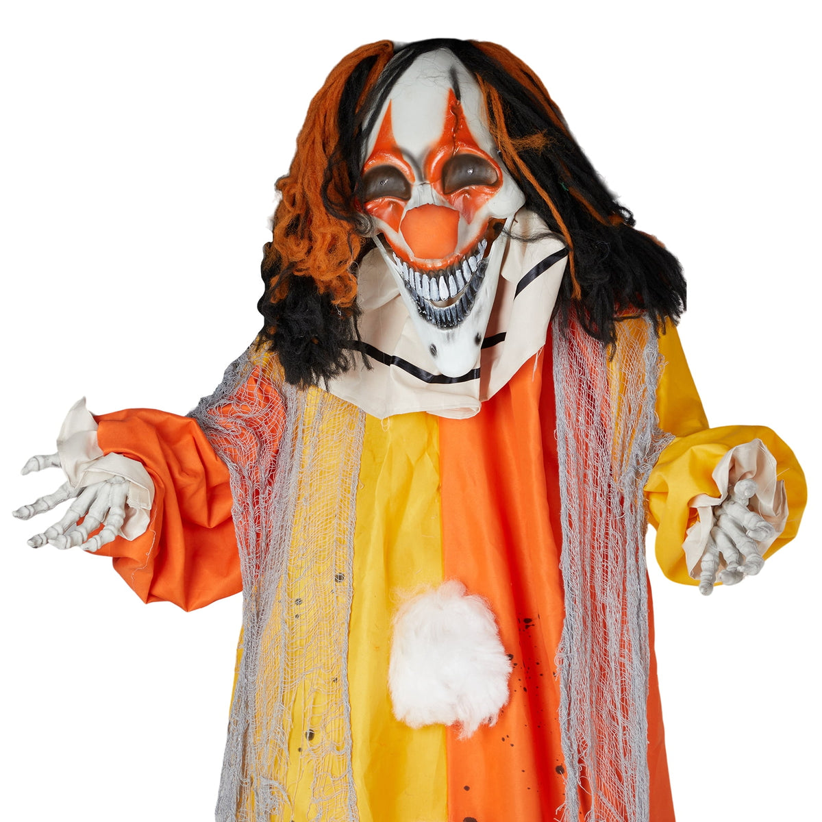 Haunt & Co 8.2 FT Halloween Animatronic Clown Standing Outdoor w/ Red Eyes,Scary Sounds