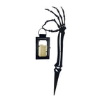 Haunt & Co Zombie Hand Black Halloween Décor with Lantern, LED & Stake, 2.3-Ft