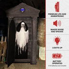 Haunt & Co 6.7 ft. Motion-Triggered Mausoleum Halloween Animatronic by Tekky
